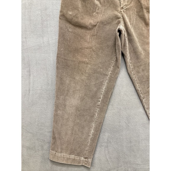 Abercrombie & Fitch Corduroy Pants Brown Causal Size 38x30 Mens Pleated - Picture 3 of 10